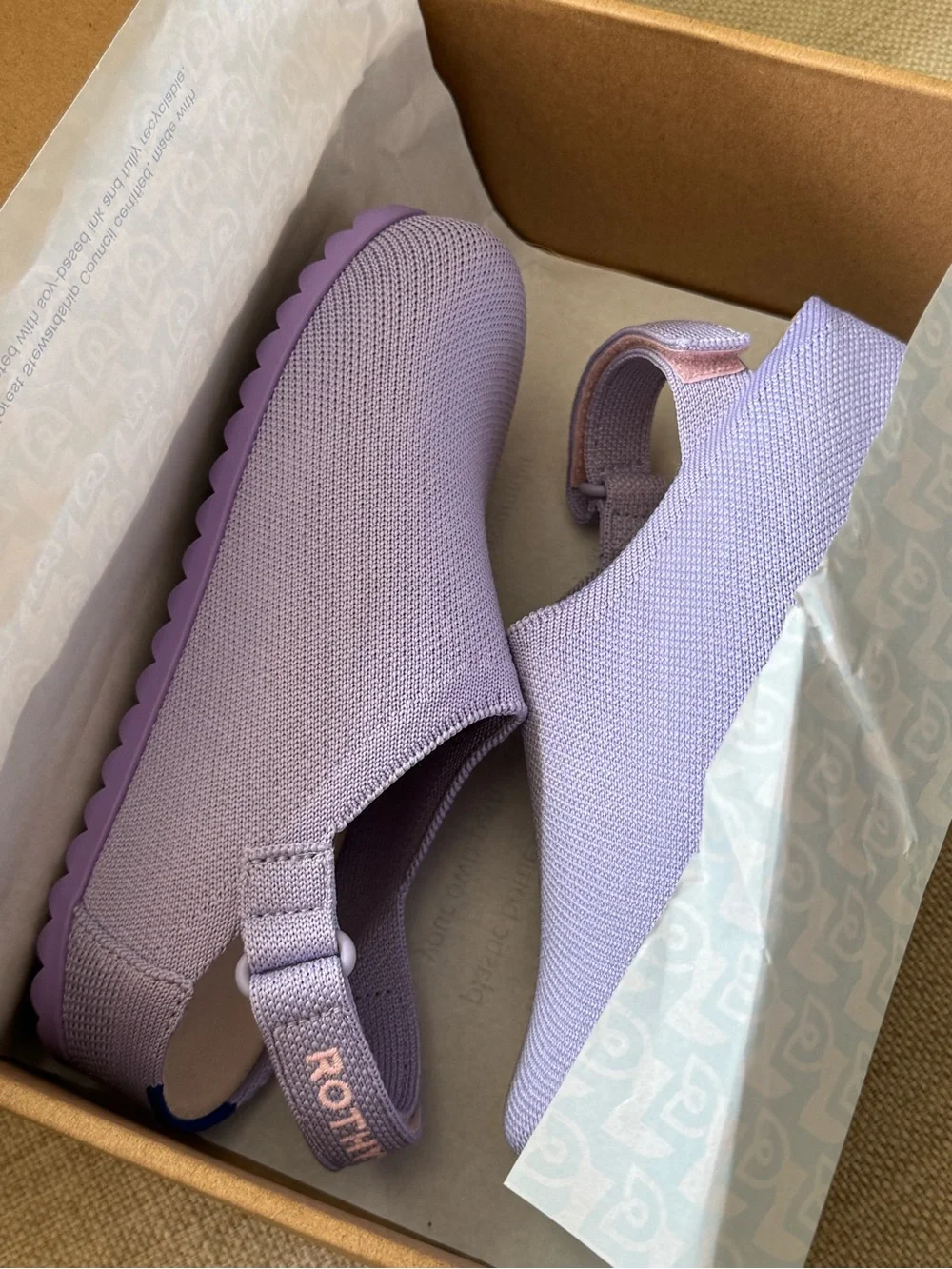 Rothy's The Kids Clog- Slip-On Slingback clogs - Soft Orchid